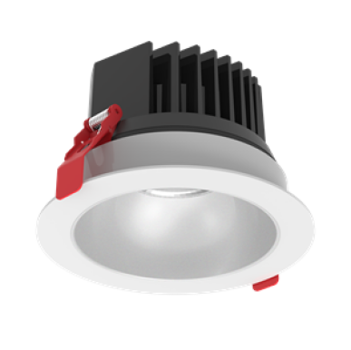 Светодиодный светильник VARTON DL-Spark встраиваемый 25 Вт 3000 K 60° 150x105 мм белый IP44 с матовым серебристым рефлектором, монтажный диаметр 130 мм